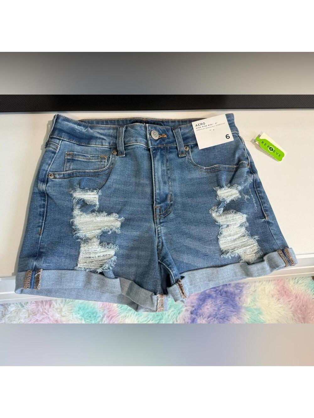 Aeropostale Ripped/ Distressed Jean Shorts